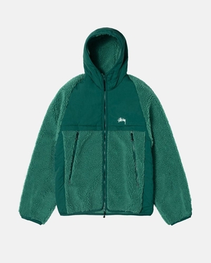 Veste Stussy Sherpa Paneled Encapuchonné Teal | FAV-1280666