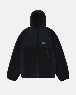 Veste Stussy Sherpa Paneled Encapuchonné Noir | YNC-6409683