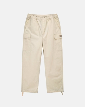 Pantalon Stussy Beach Ripstop Cargo Blanche | TJM-0615360