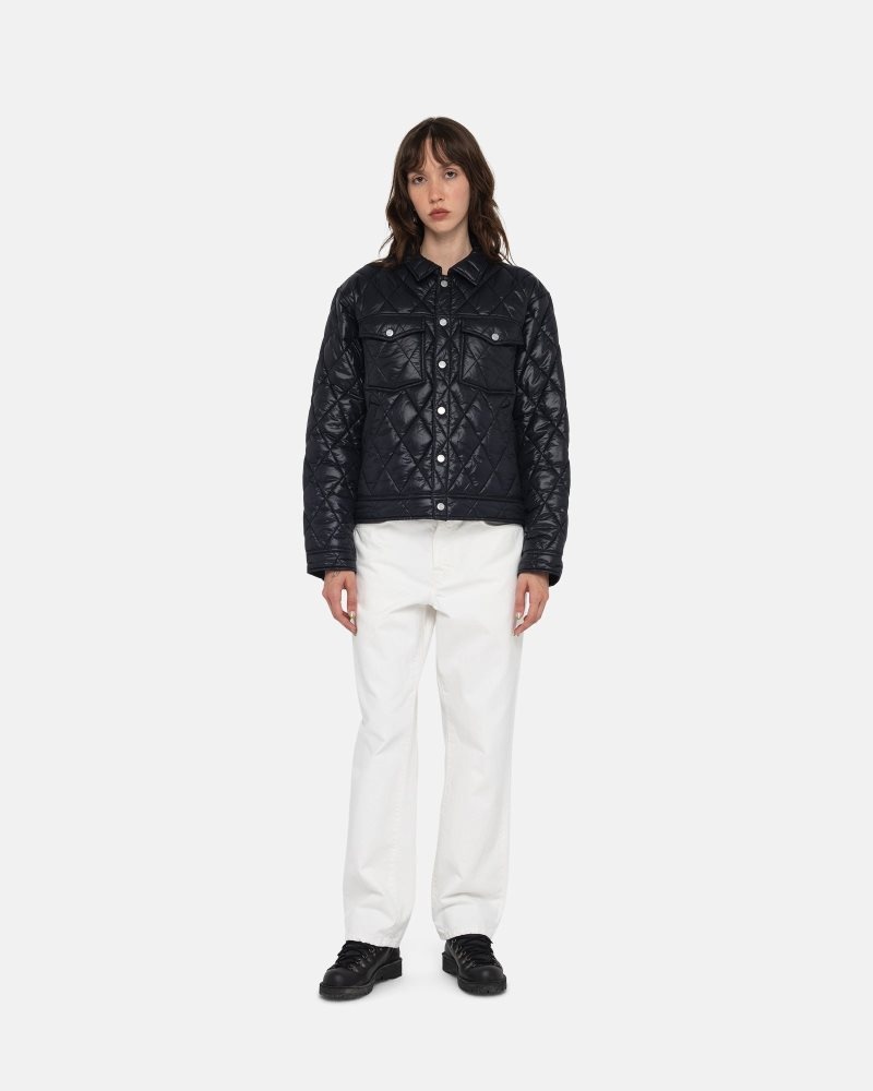 Veste Stussy Ranch Matelassé Nylon Noir | UKE-3546068