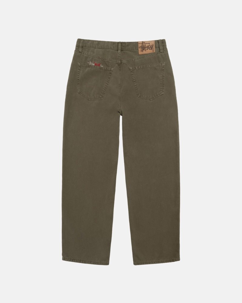 Jean Stussy Big Ol' Washed Tela Vert Olive | JHO-2653148