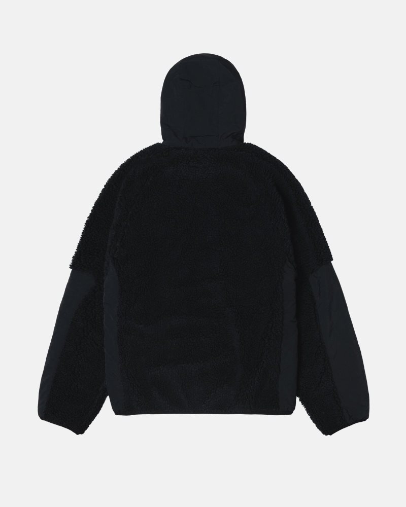 Veste Stussy Sherpa Paneled Encapuchonné Noir | YNC-6409683