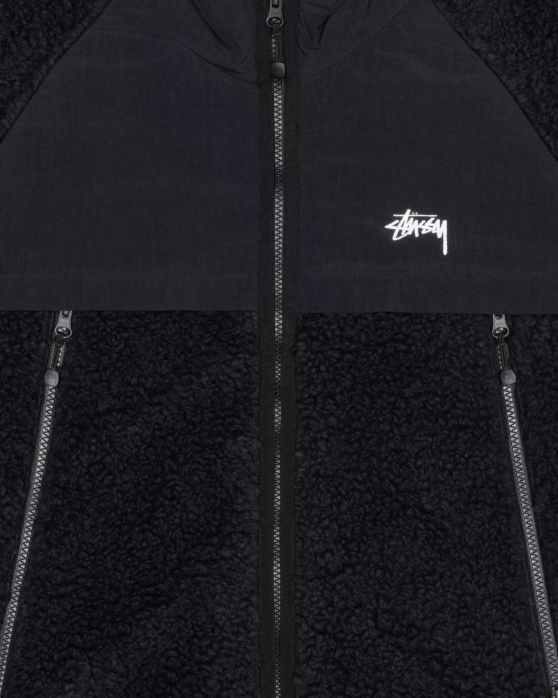 Veste Stussy Sherpa Paneled Encapuchonné Noir | YNC-6409683