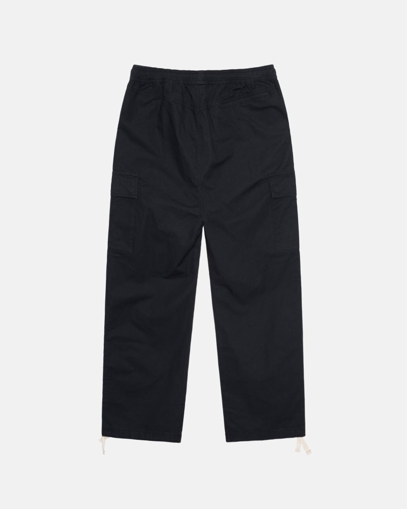 Pantalon Stussy Beach Ripstop Cargo Noir | HUL-3896794