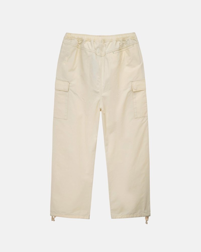 Pantalon Stussy Beach Ripstop Cargo Blanche | TJM-0615360