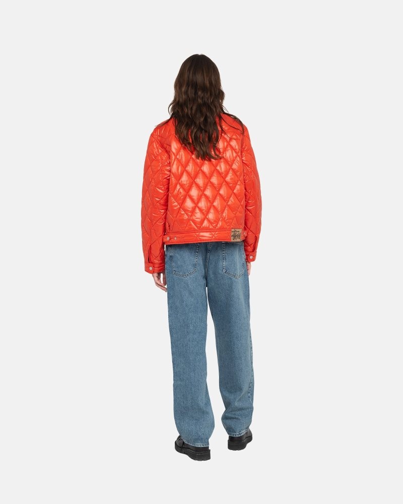 Veste Stussy Ranch Matelassé Nylon Persimmon | PKI-9569970