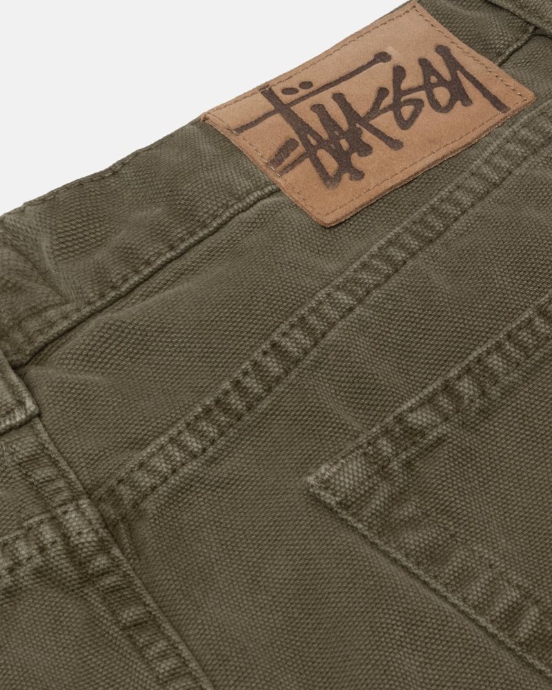 Jean Stussy Big Ol' Washed Tela Vert Olive | JHO-2653148