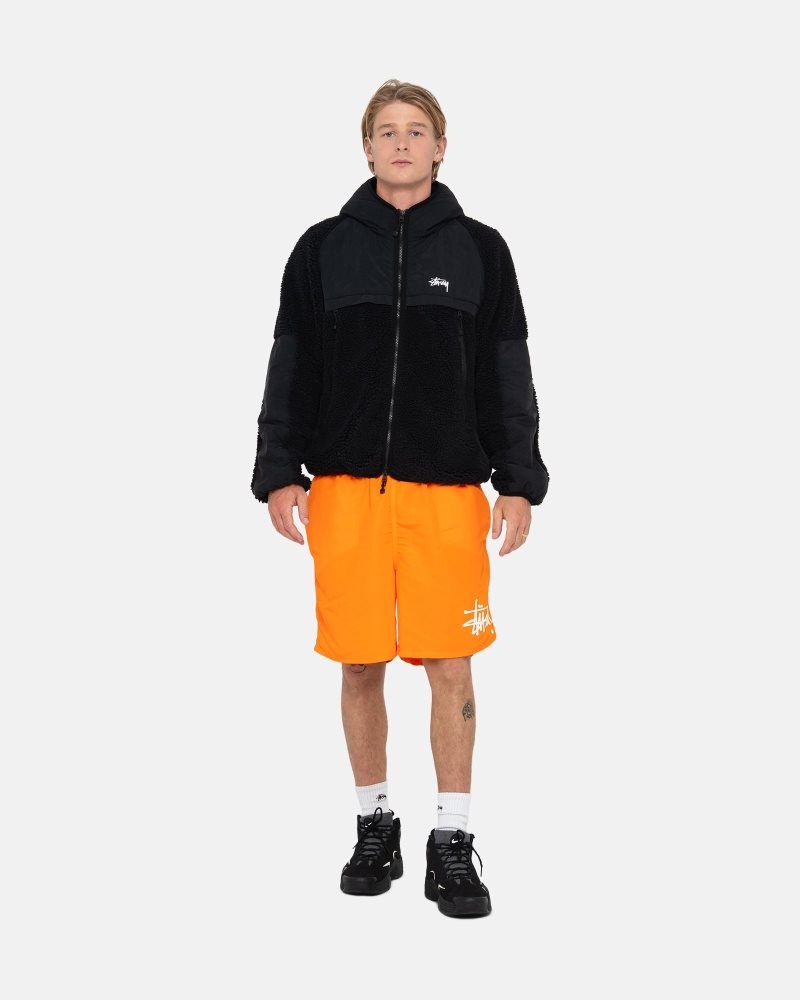 Veste Stussy Sherpa Paneled Encapuchonné Noir | YNC-6409683