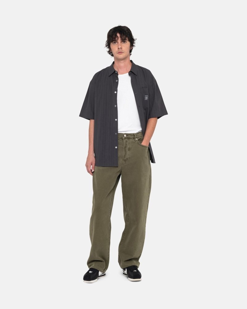 Jean Stussy Big Ol' Washed Tela Vert Olive | JHO-2653148