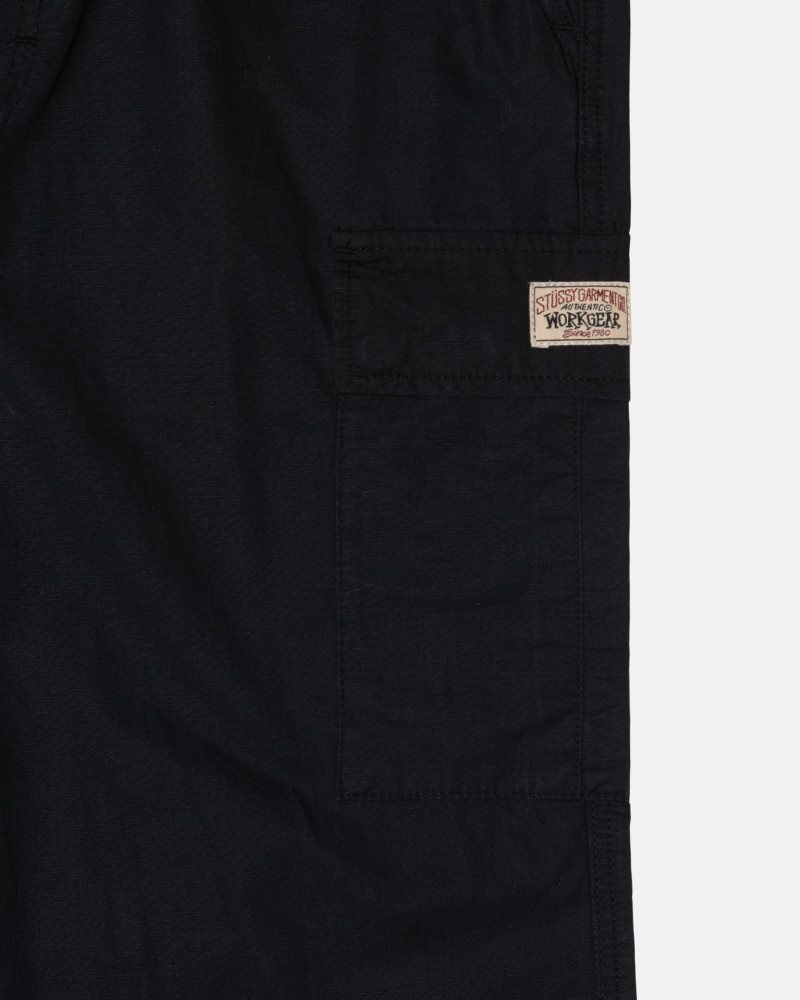 Pantalon Stussy Beach Ripstop Cargo Noir | HUL-3896794