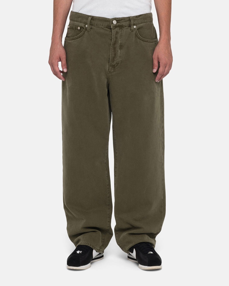 Jean Stussy Big Ol' Washed Tela Vert Olive | JHO-2653148