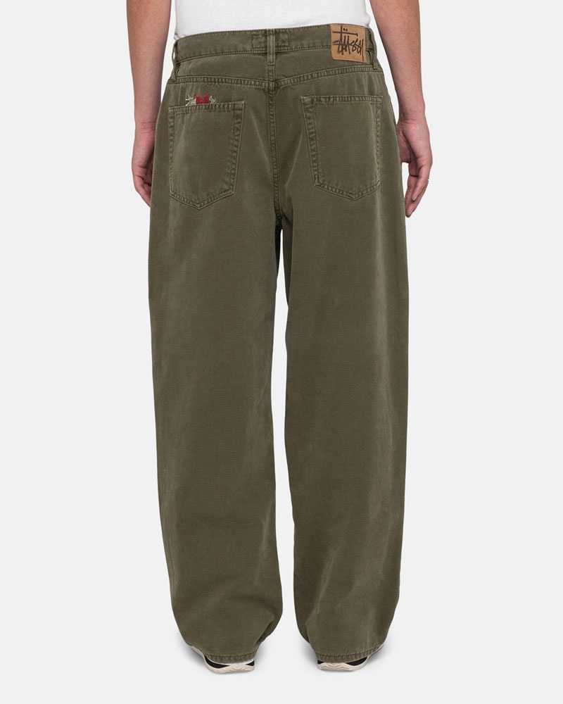 Jean Stussy Big Ol' Washed Tela Vert Olive | JHO-2653148