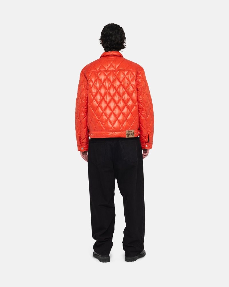 Veste Stussy Ranch Matelassé Nylon Persimmon | PKI-9569970