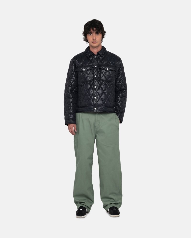 Veste Stussy Ranch Matelassé Nylon Noir | UKE-3546068