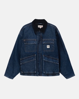 Veste Stussy Shop Washed Denim Lavage | FOE-3393414