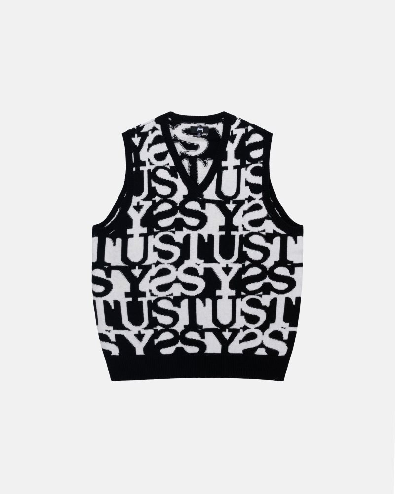 Pull Stussy Stacked Vest Ivory | PPG-1203729