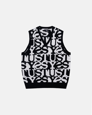 Pull Stussy Stacked Vest Ivory | PPG-1203729