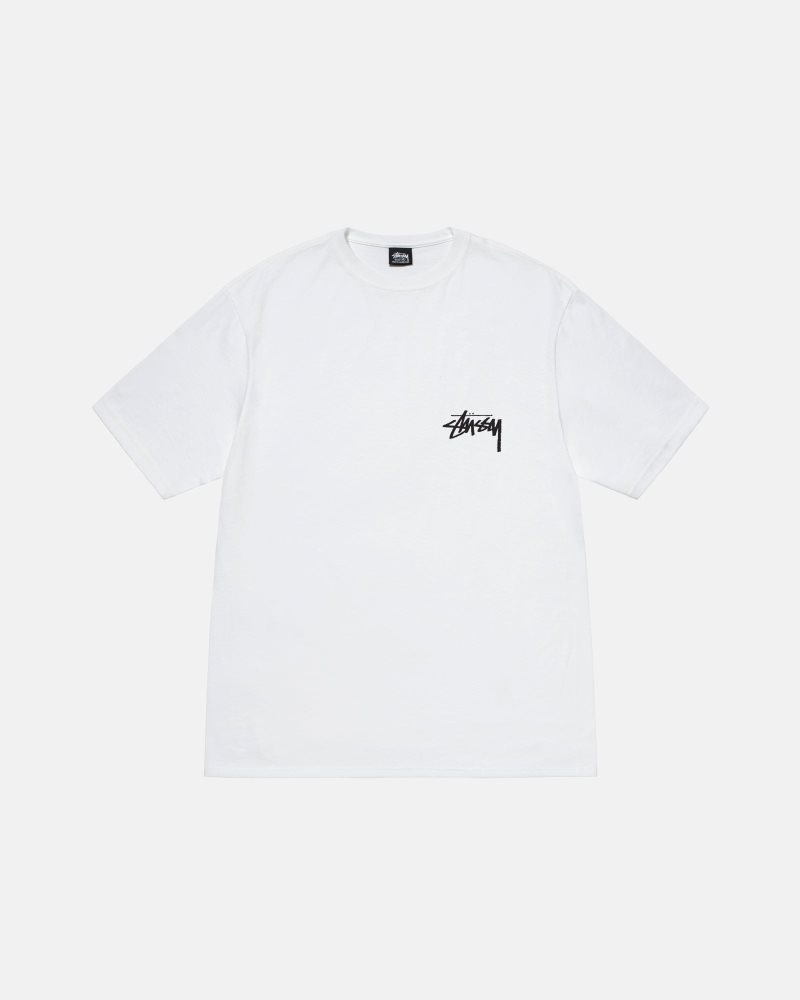 T Shirts Stussy Suits Blanche | NHO-5403608