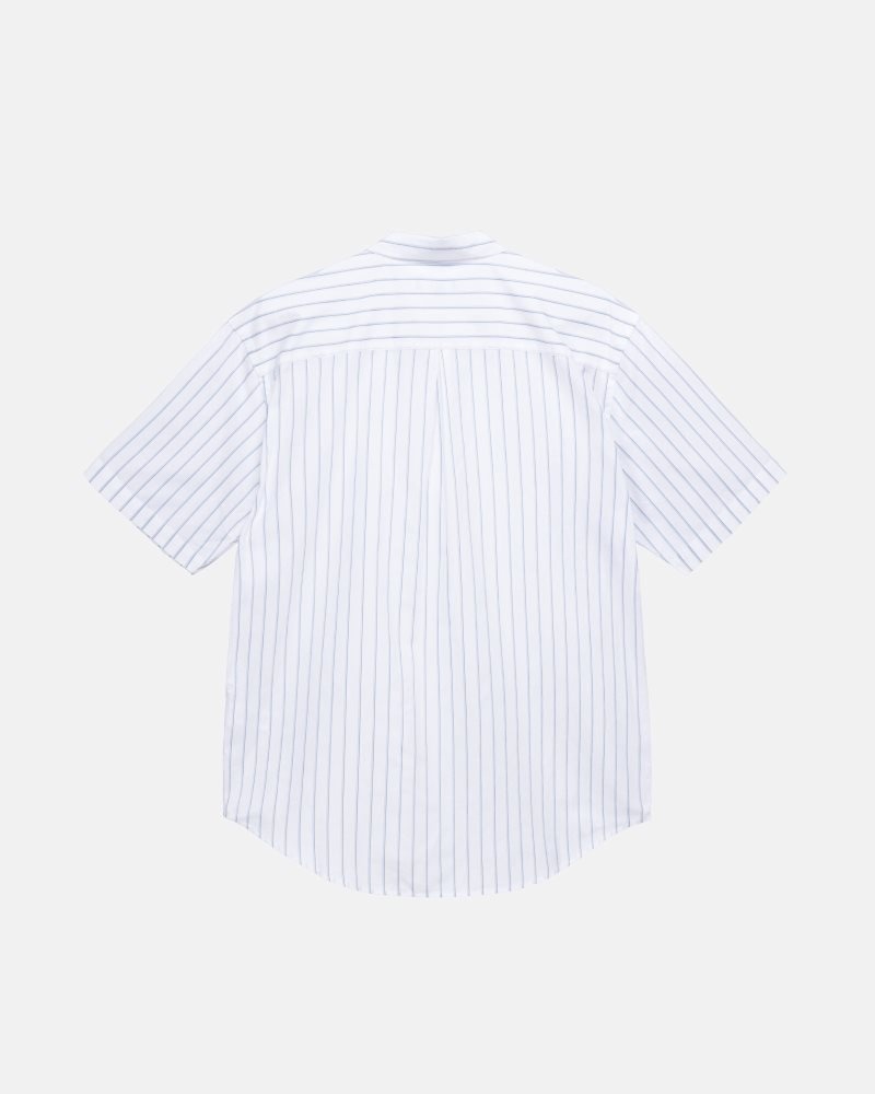 Chemise Stussy Boxy Rayé Blanche | YPK-3379569