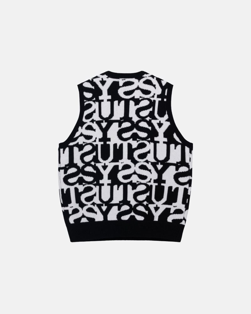 Pull Stussy Stacked Vest Ivory | PPG-1203729