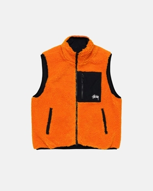 Gilet Stussy Sherpa Reversible Tangerine | RNV-9614290