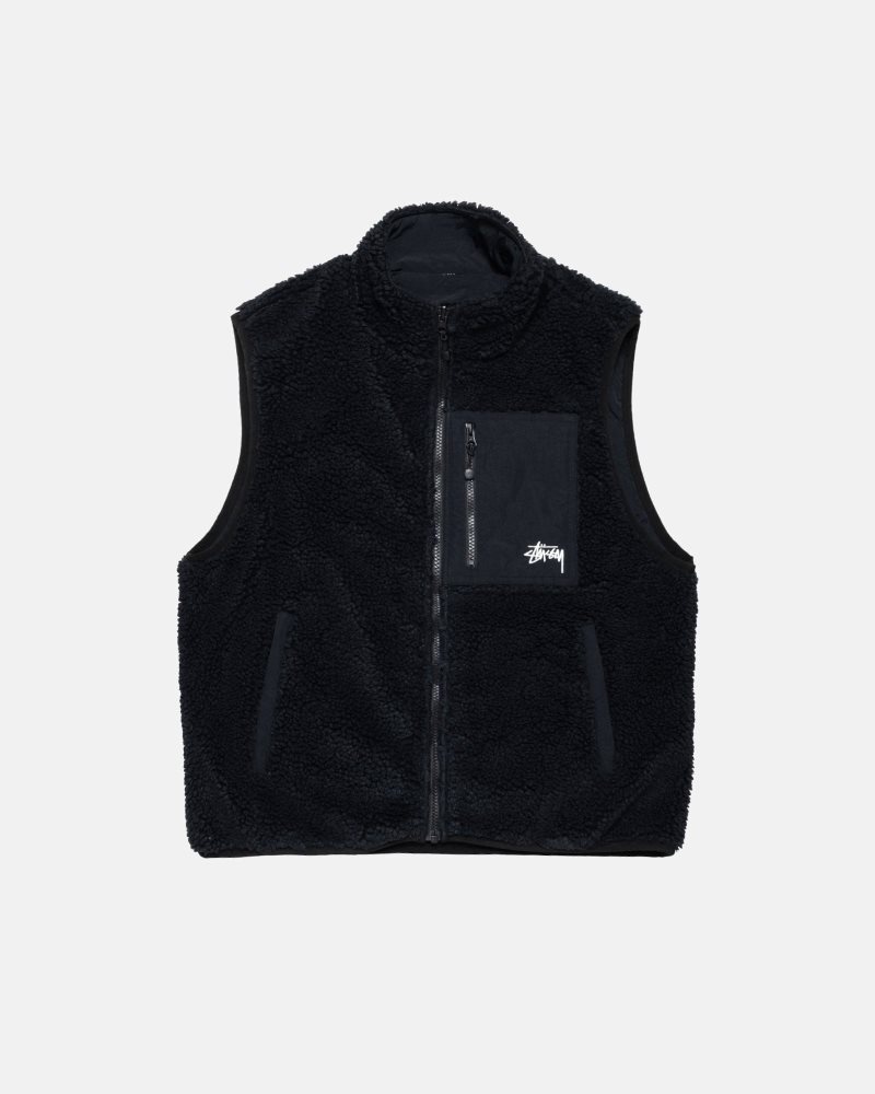 Gilet Stussy Sherpa Reversible Noir | FMX-2697974