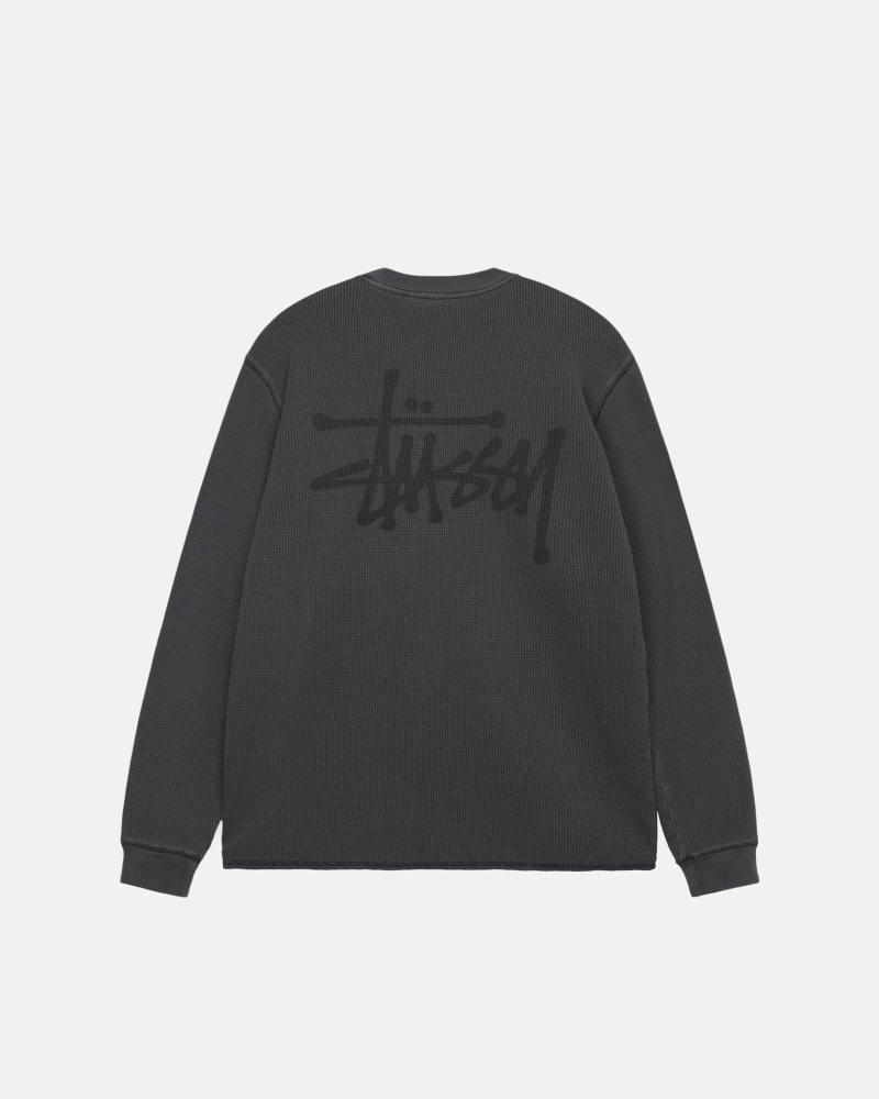 Sweat Stussy Basic Stock Ls Thermal Noir | JAO-9045670