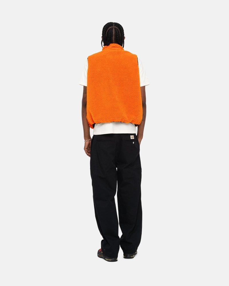 Gilet Stussy Sherpa Reversible Tangerine | RNV-9614290