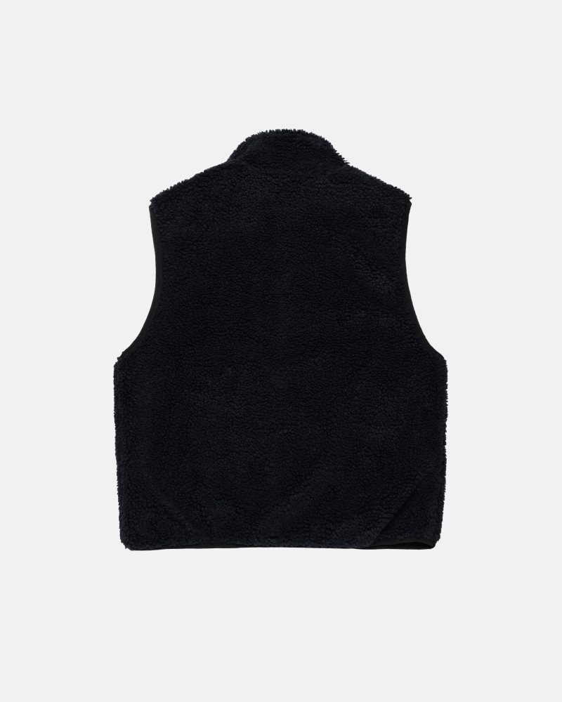 Gilet Stussy Sherpa Reversible Noir | FMX-2697974