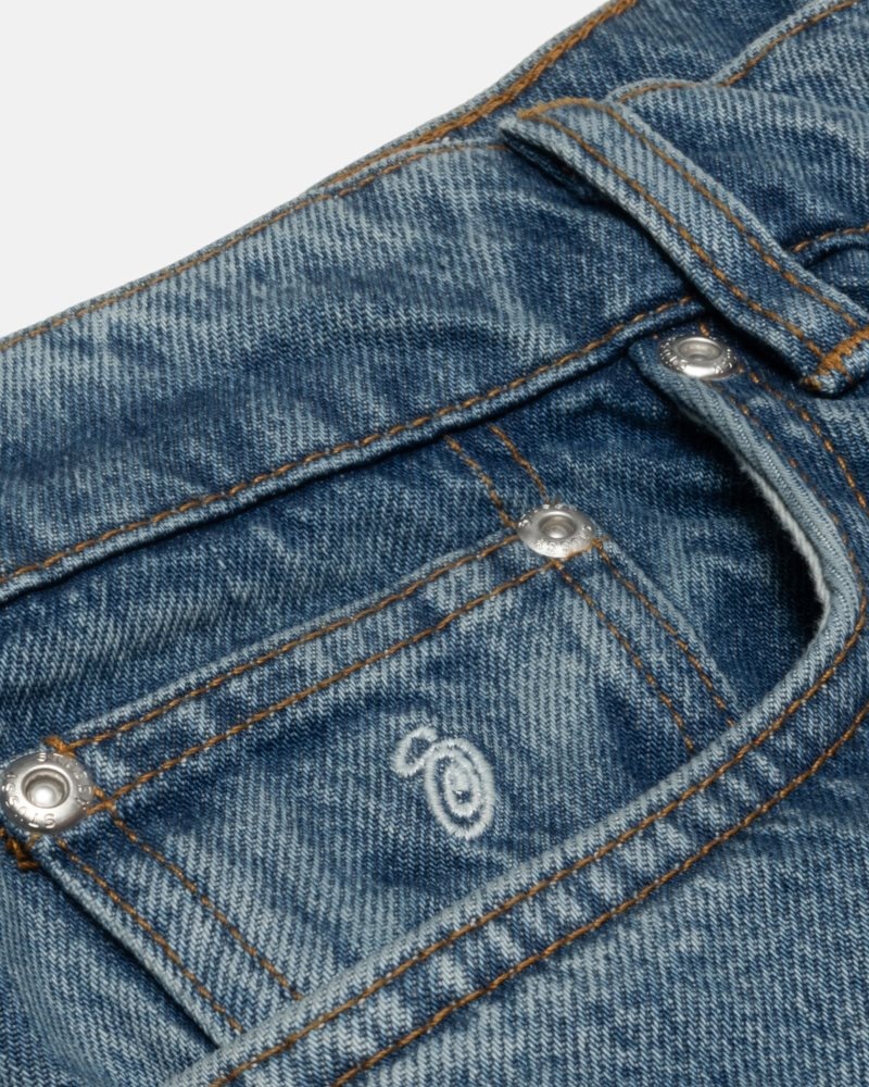 Jean Stussy Classiche Denim Bleu | WSE-5091104