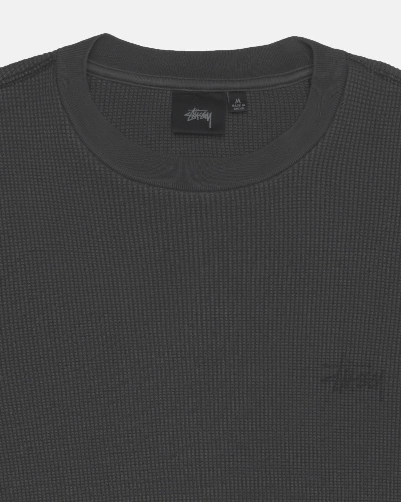 Sweat Stussy Basic Stock Ls Thermal Noir | JAO-9045670