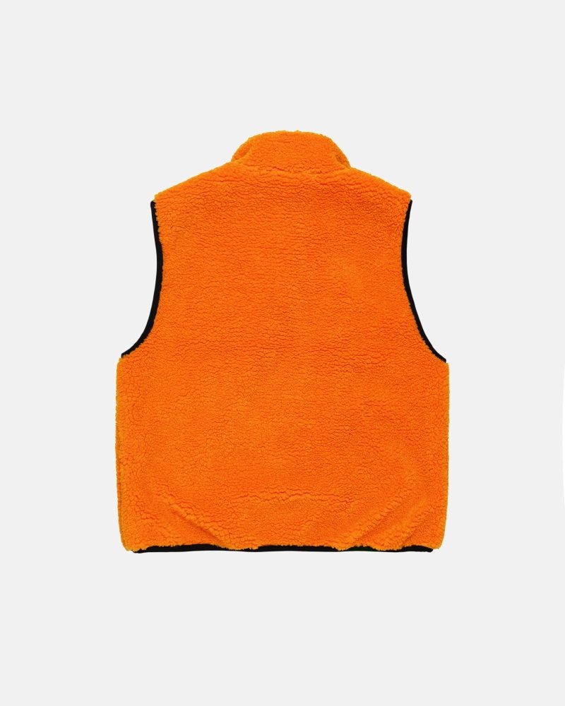 Gilet Stussy Sherpa Reversible Tangerine | RNV-9614290