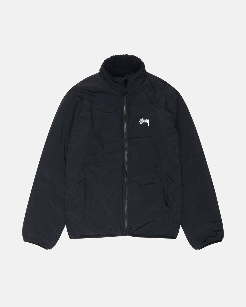 Veste Stussy Sherpa Reversible Noir | OFI-5158434