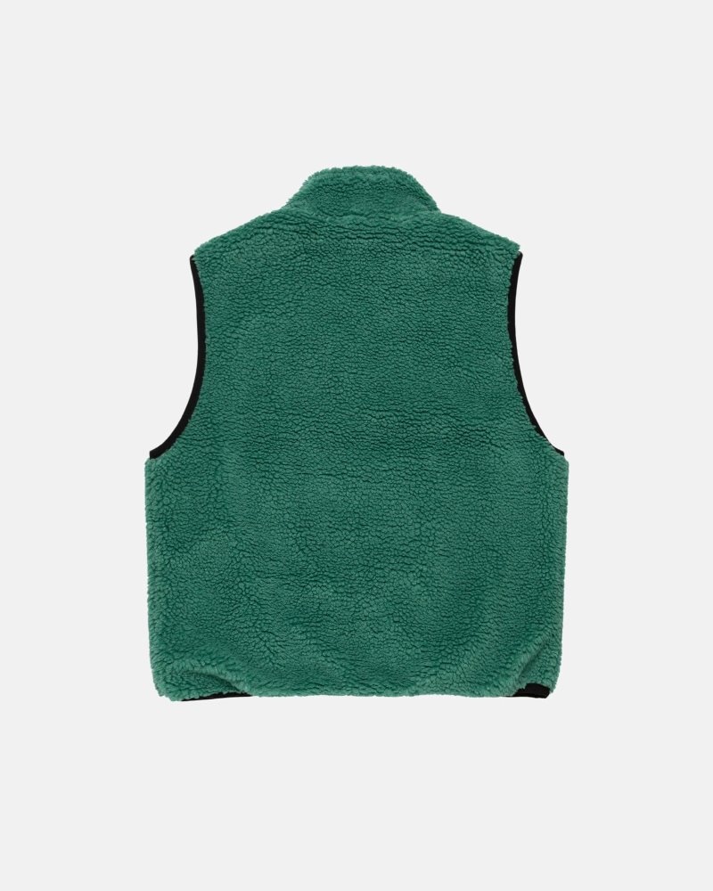 Gilet Stussy Sherpa Reversible Teal | ZUK-1475076