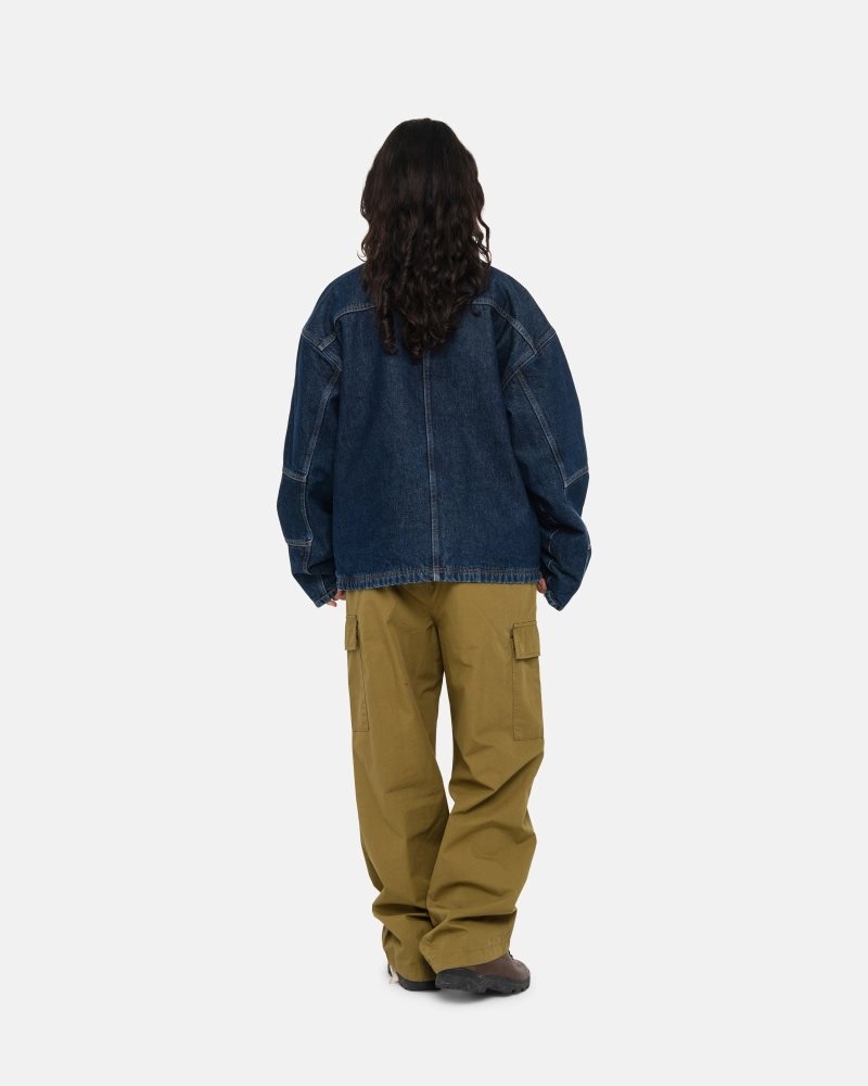 Veste Stussy Shop Washed Denim Lavage | FOE-3393414