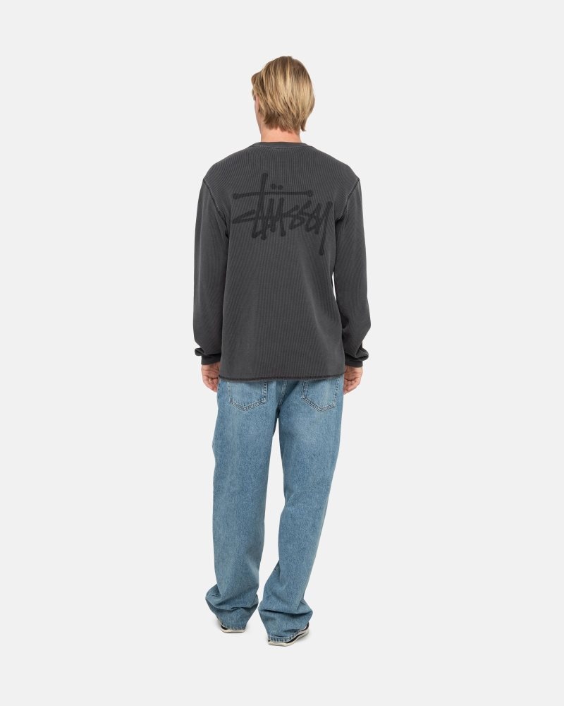 Sweat Stussy Basic Stock Ls Thermal Noir | JAO-9045670