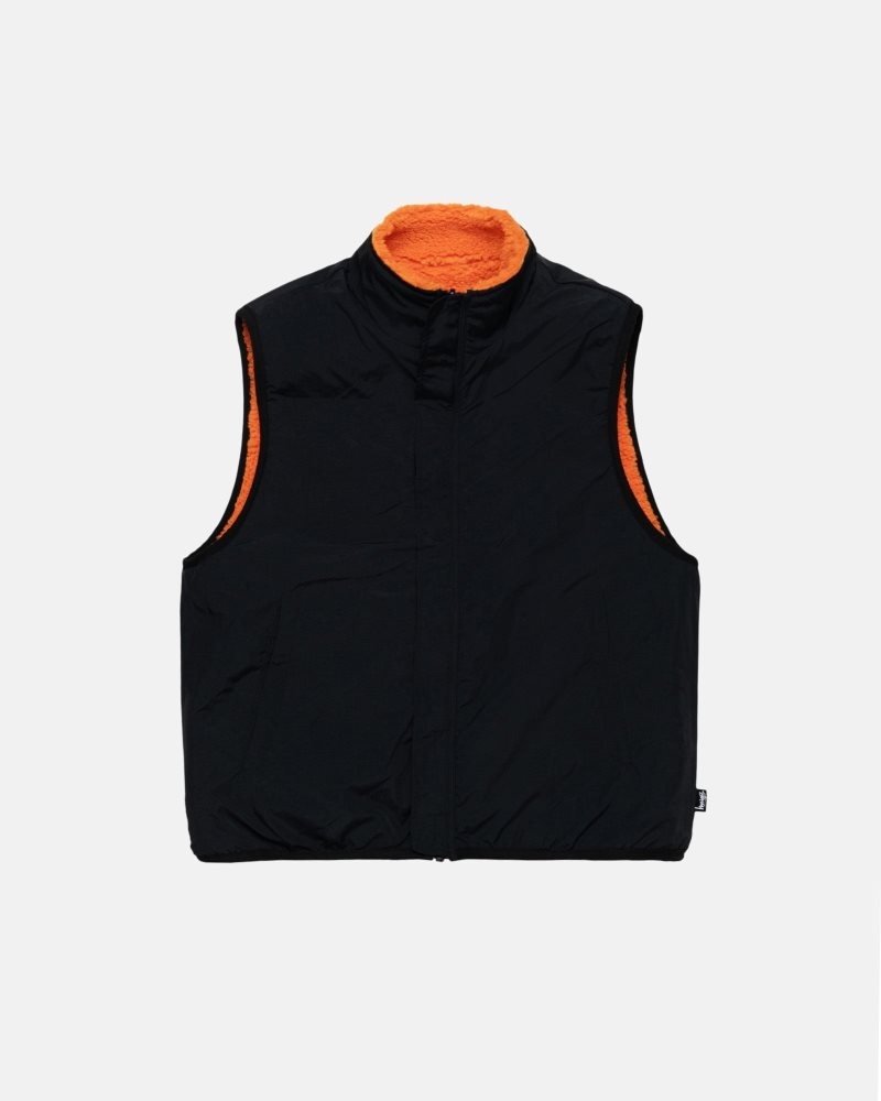 Gilet Stussy Sherpa Reversible Tangerine | RNV-9614290