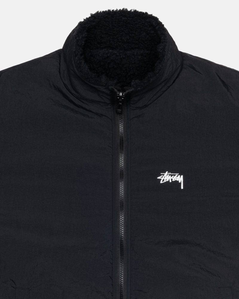 Veste Stussy Sherpa Reversible Noir | OFI-5158434