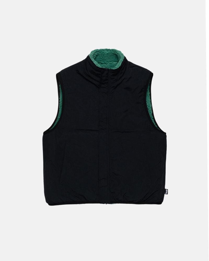 Gilet Stussy Sherpa Reversible Teal | ZUK-1475076