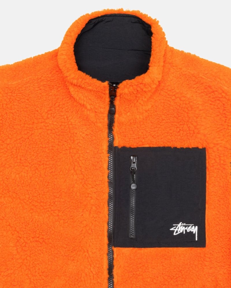 Gilet Stussy Sherpa Reversible Tangerine | RNV-9614290