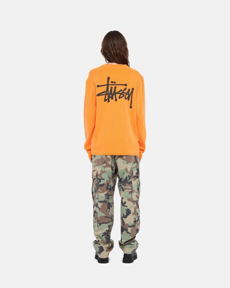 Sweat Stussy Basic Stock Ls Thermal Abricot | VEB-2815108