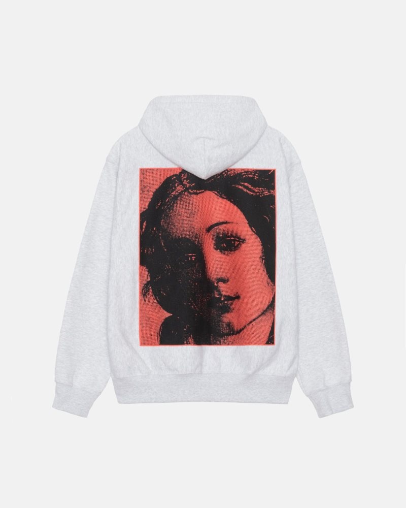 Sweat a Capuche Stussy Venus Zip Ash Heather | ONU-2047322