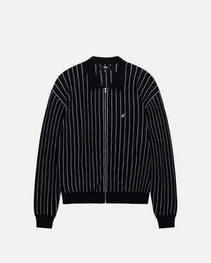 Polo Stussy Light Weight Ls Zip Noir | HSF-5619322