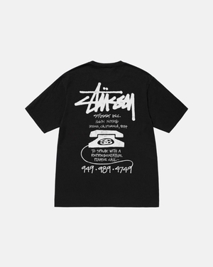 T Shirts Stussy Old Phone Pigment Dyed Noir | SAU-8455519