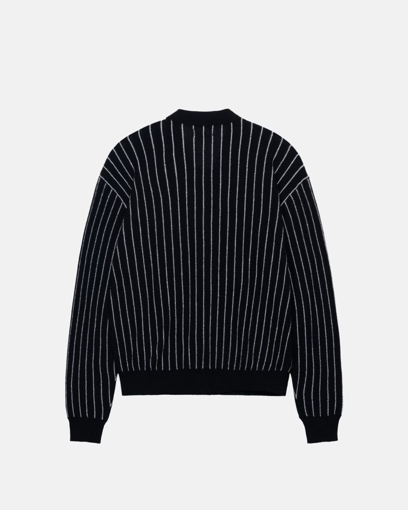 Polo Stussy Light Weight Ls Zip Noir | HSF-5619322