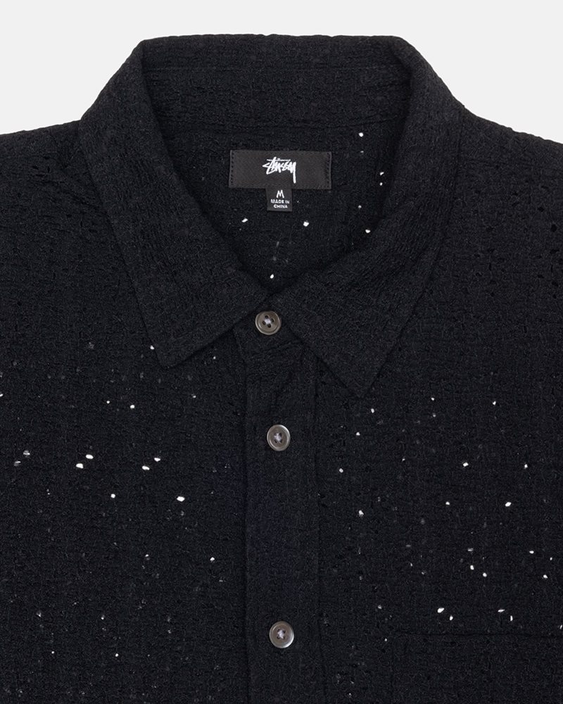 Chemise Stussy Dentelle Ls Noir | ZTV-0250086