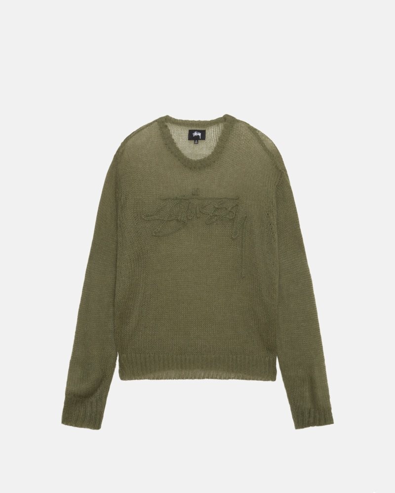 Pull Stussy Loose Knit Logo Cypress | IRE-6619445