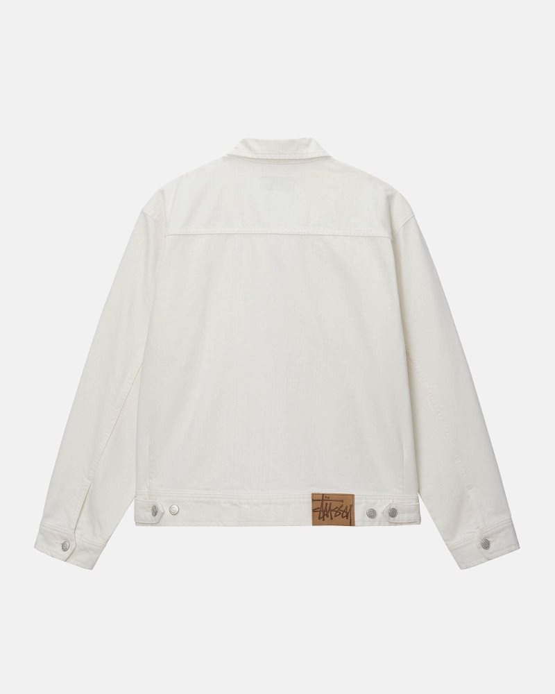 Veste Stussy Zip Travail Overdyed Bone | BBY-9197061