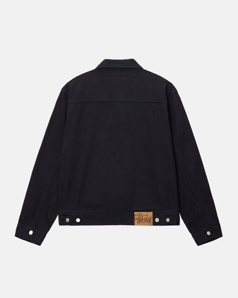 Veste Stussy Zip Travail Overdyed Noir | XDW-8351264