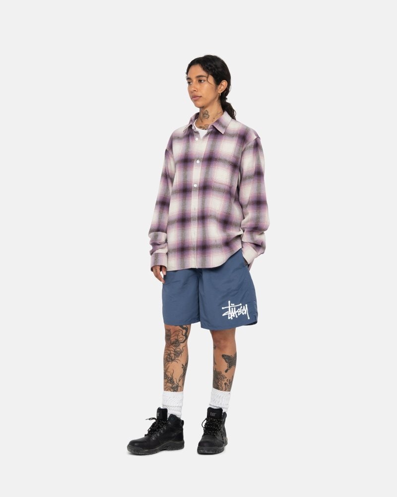 Short Stussy D'eau Big Basic Bleu Marine | TTU-2651516